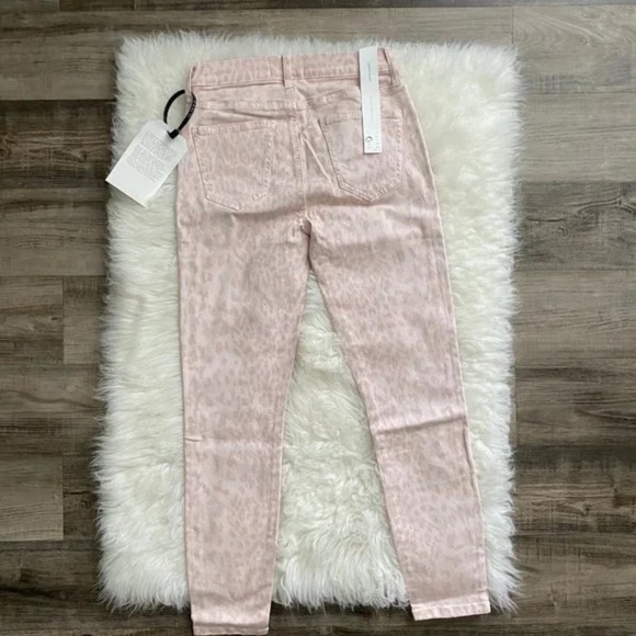 Current Elliott Pink High Waist Leopard Stiletto Jeans Size 25 NEW - Picture 4 of 10